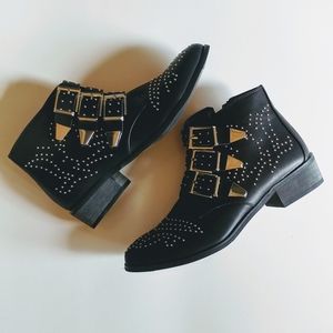 Womens Studded Booties